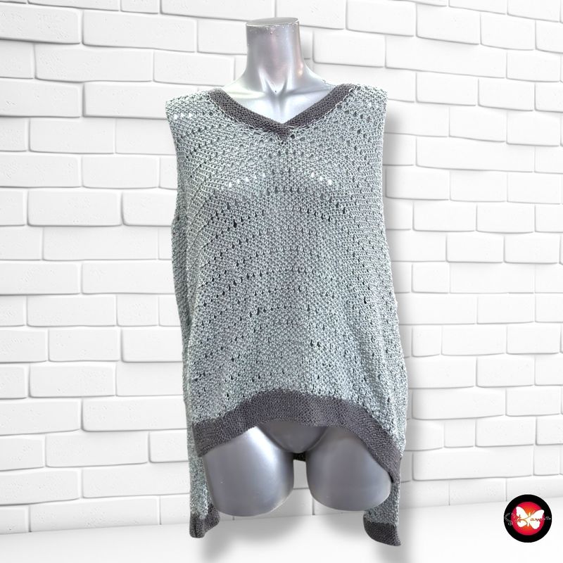 Jersey de ganchillo  color Gris Talla ÚNICA