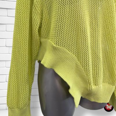 **HOY** Jersey de ganchillo ZARA color Lima Talla M