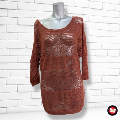 **HOY** Jersey de ganchillo JEAN PASCALE color Marrón Talla S