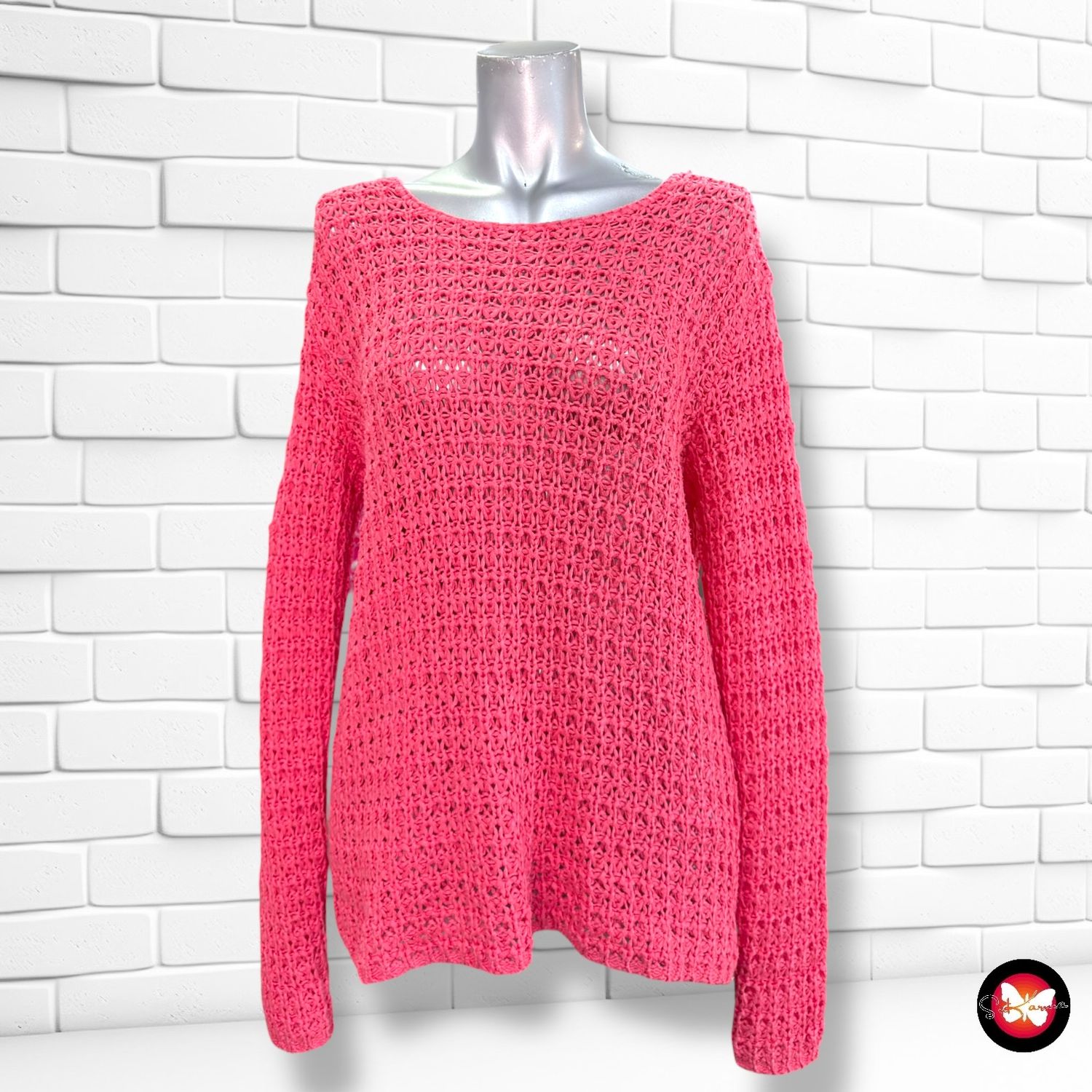 Jersey de ganchillo  color Coral Talla S/M