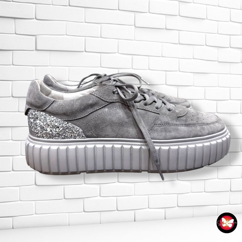 **HOY** Zapatillas de ante con purpurina SCHMENGER T39 (6UK)