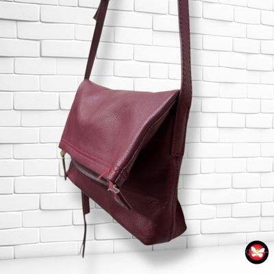 **HOY** Bolso bandolera de piel KIOMI color Granate Talla PEQUEÑO