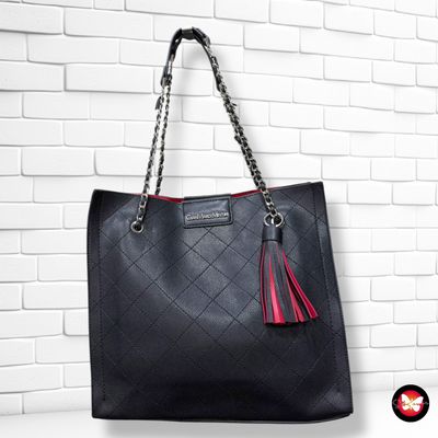 **HOY** Bolso de hombro de piel sintética GIANMARCO VENTURI color Negro y rojo Talla GRANDE