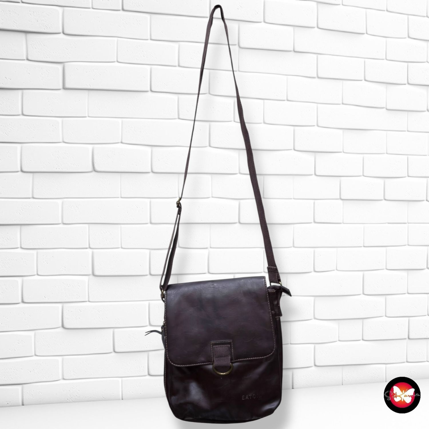 **HOY** Bolso bandolera unisex EATON color Marrón Talla MEDIANO