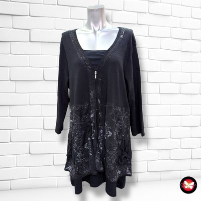 **HOY** Blusa con cremallera SONJA BLANK color Negro Talla 46/48