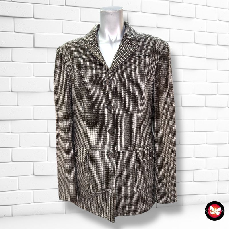 **HOY** Blazer de paño ROBERTO VERINO color Negro y camel Talla 40