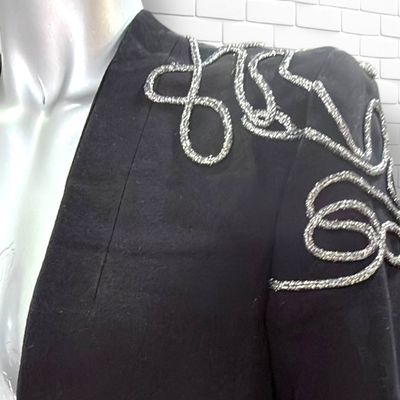 **HOY** Blazer con apliques de brillo H&M color Negro Talla 34