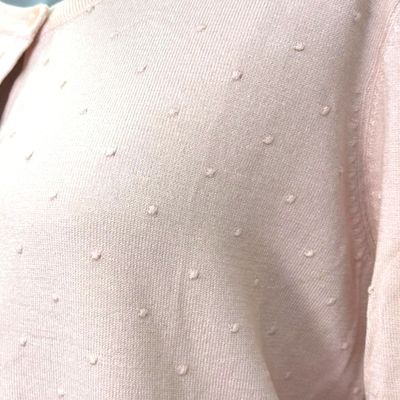 **HOY** Chaqueta de punto con topitos MANGO color Rosa Talla M