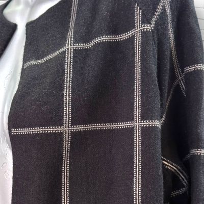 **HOY** Chaqueta de punto de cuadros SFERA COLLECTION color Negro y blanco Talla M