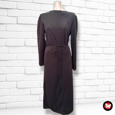 **HOY** Vestido de mangas abullonadas ZARA color Negro Talla M