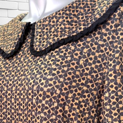 **HOY** Vestido cuello babero DÁNDARA color Negro y camel Talla M