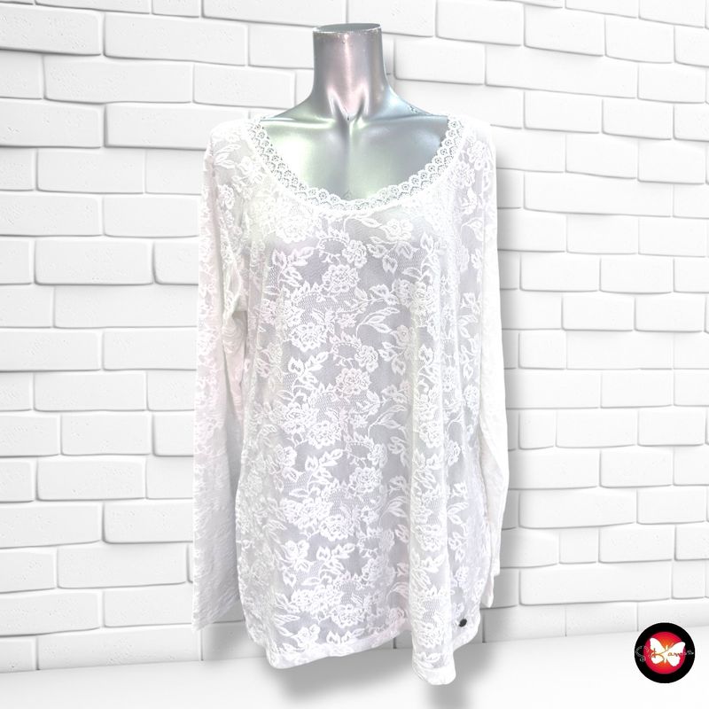**HOY** Blusa de manga larga de encaje ZABAIONE color Blanco Talla XL