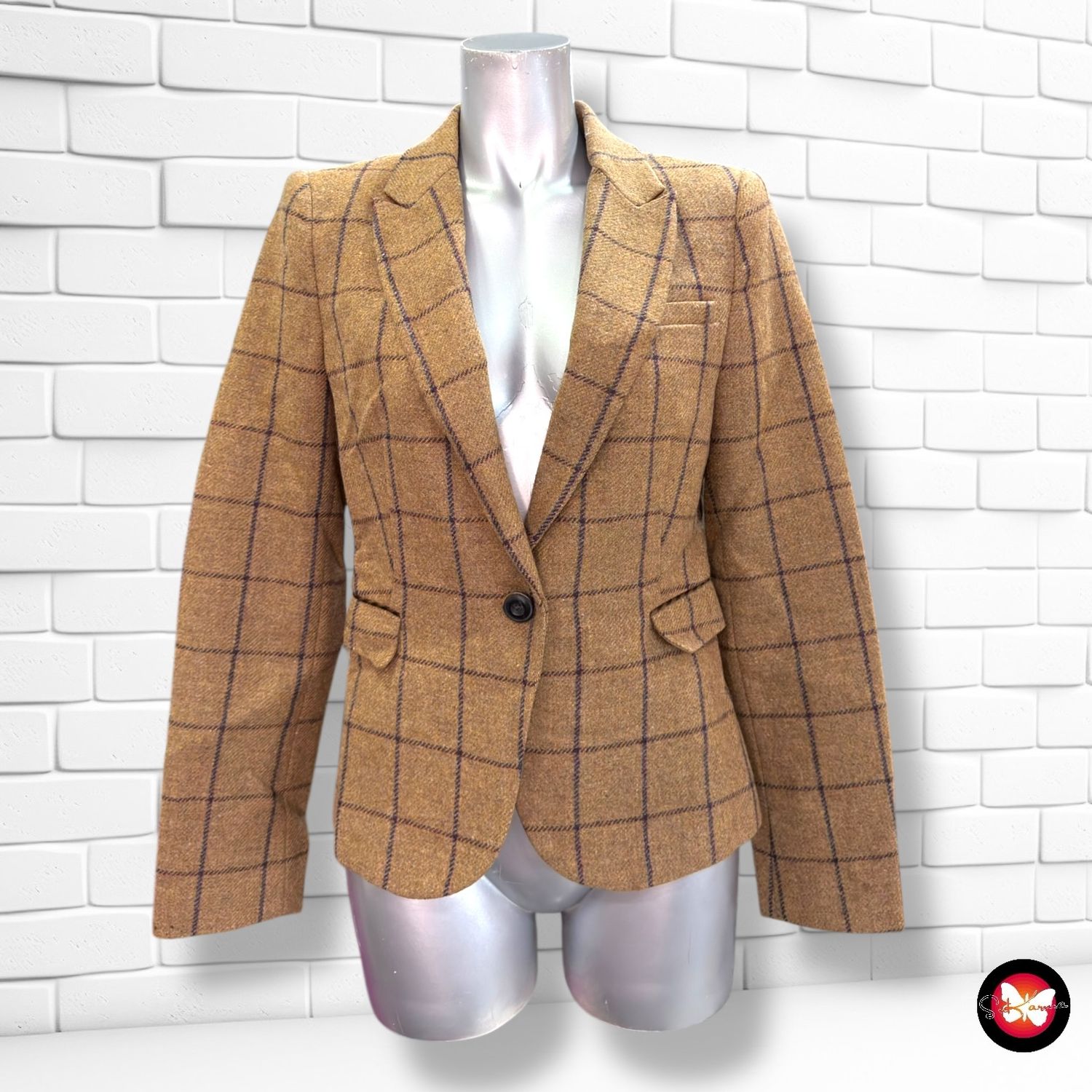 **HOY** Blazer de paño con coderas ZARA color Camel Talla S