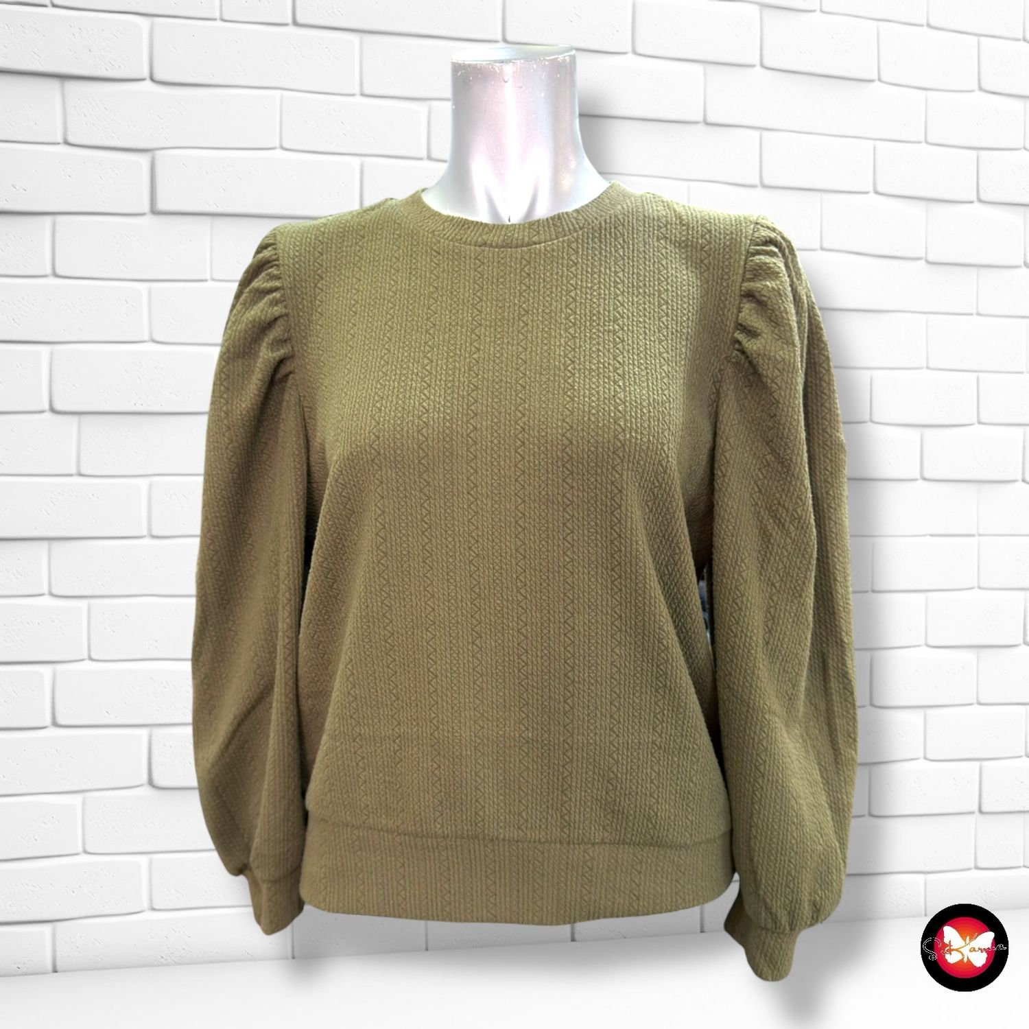 **HOY** Sudadera con mangas abullonadas JDY color Verde militar Talla M