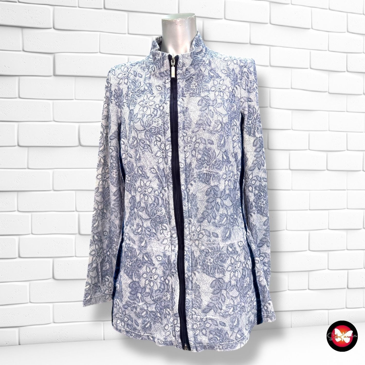 **HOY** Chaqueta sudadera FÉRAUD color Azul y blanco Talla 40