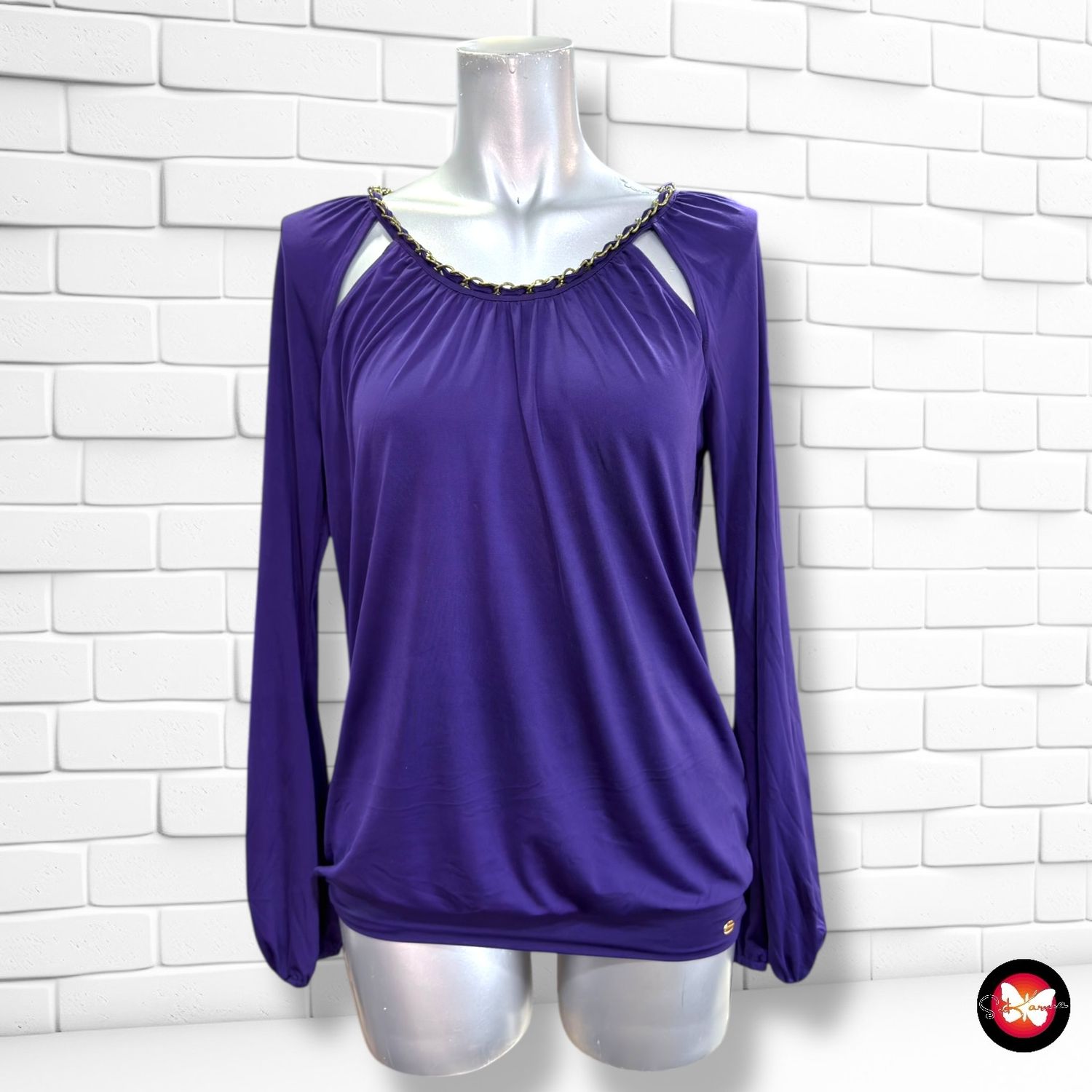 **HOY** Blusa con aberturas GUESS color VIOLETA Talla XS