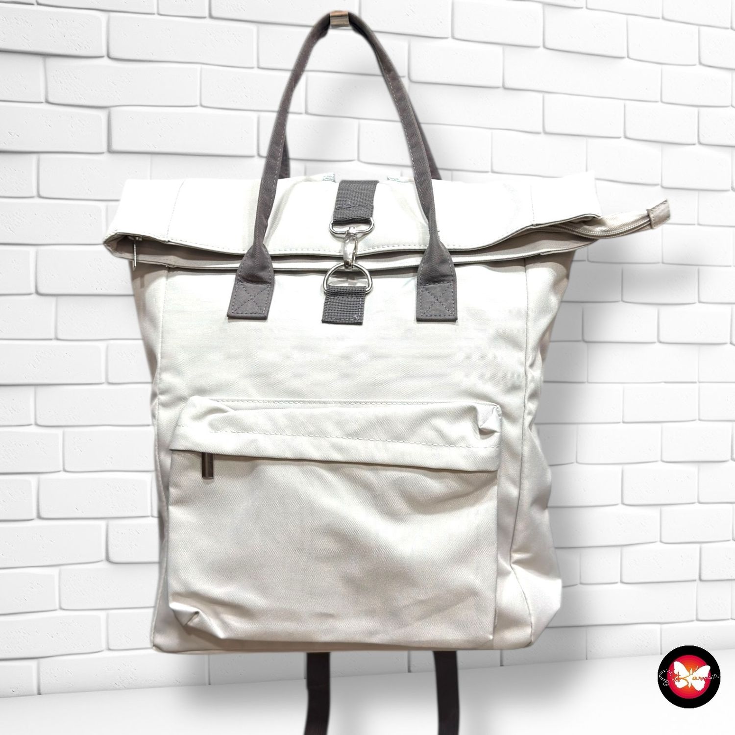 **HOY** Mochila de tela  color Gris Talla GRANDE