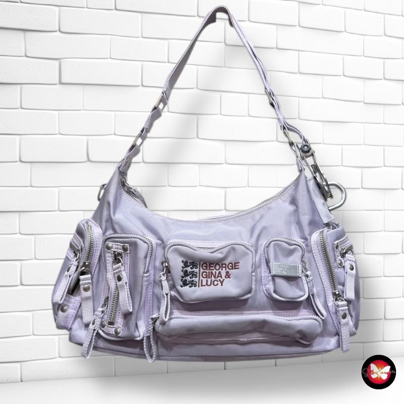 Bolso de hombro de tela GEORGE GINA &amp; LUCY color Lila Talla MEDIANO