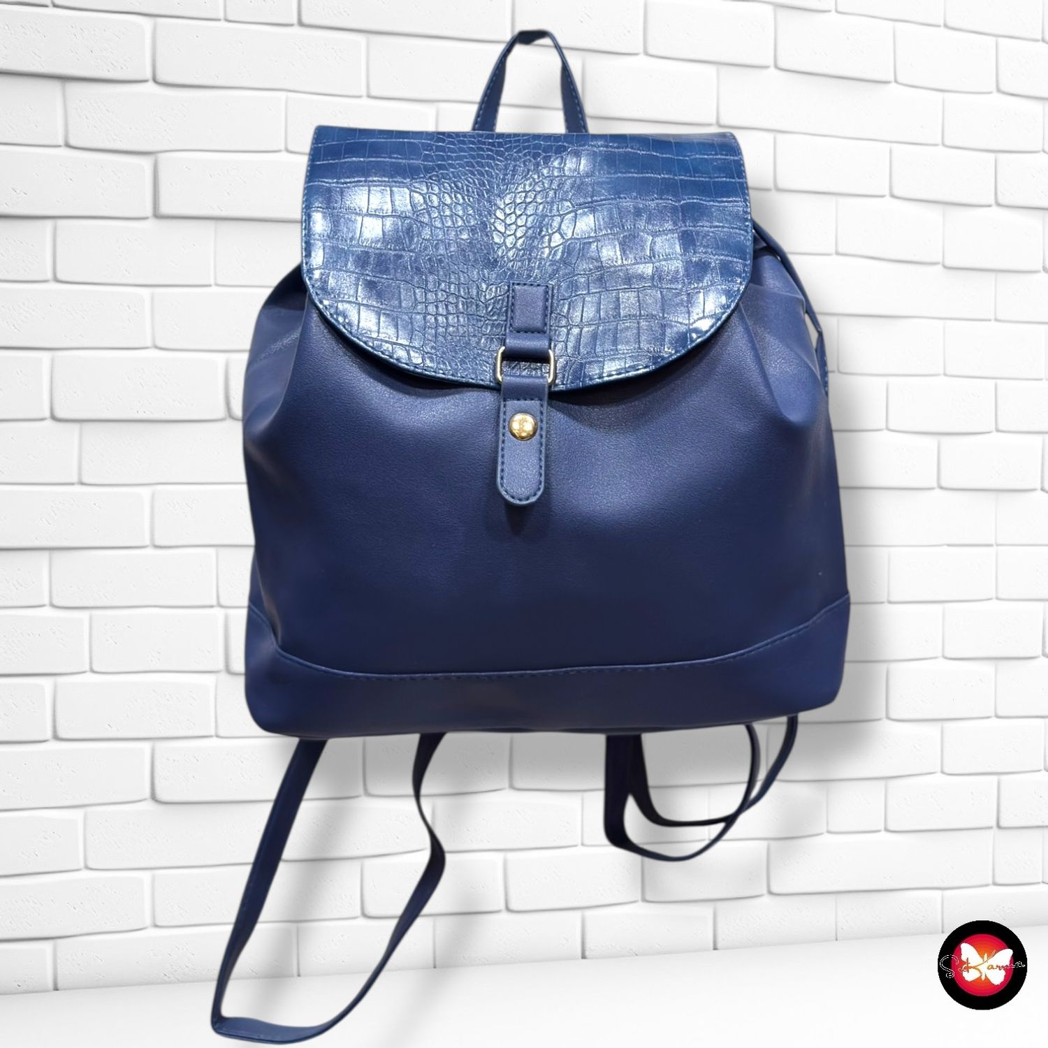 **HOY** Mochila de piel sintética  color Azul Talla PEQUEÑO