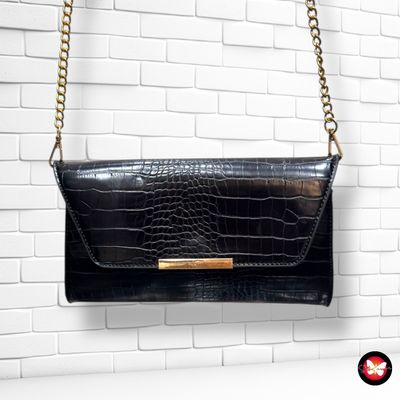 **HOY** Bolso bandolera de piel sintética de noche  color Negro Talla PEQUEÑO