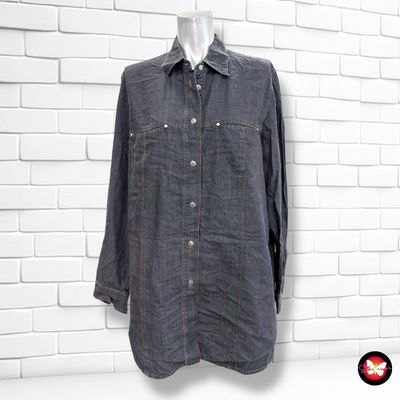 **HOY** Camisa de manga larga IN LINEA color Negro vaquero Talla 42
