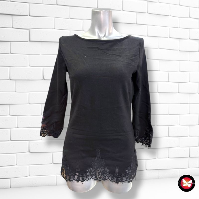 Jersey con encaje ORSAY color Negro Talla S