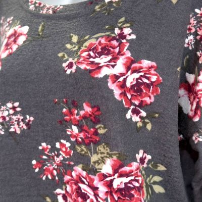 **HOY** Jersey de media manga estampado flores MY HAILYS color Gris y varios Talla M