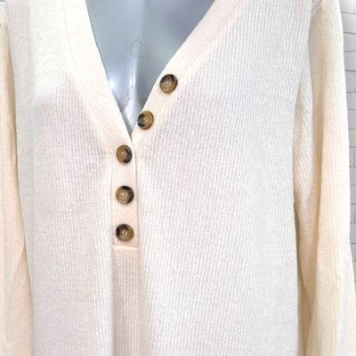 **HOY** Vestido largo de punto VALENTINA color Crema Talla 4XL