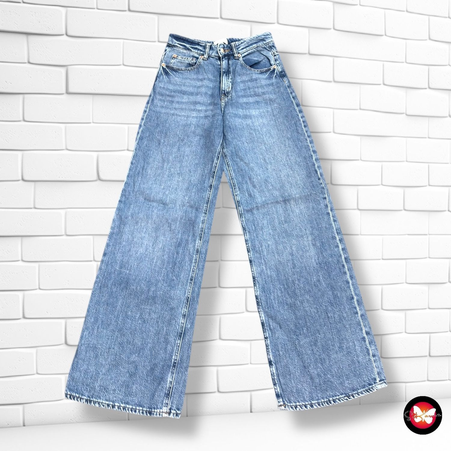 **HOY** Pantalón ancho de pierna H&amp;M color Azul vaquero Talla 36