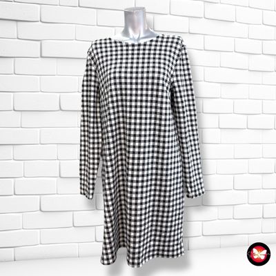 **HOY** Vestido de cuadritos MANGO color Negro y blanco Talla M