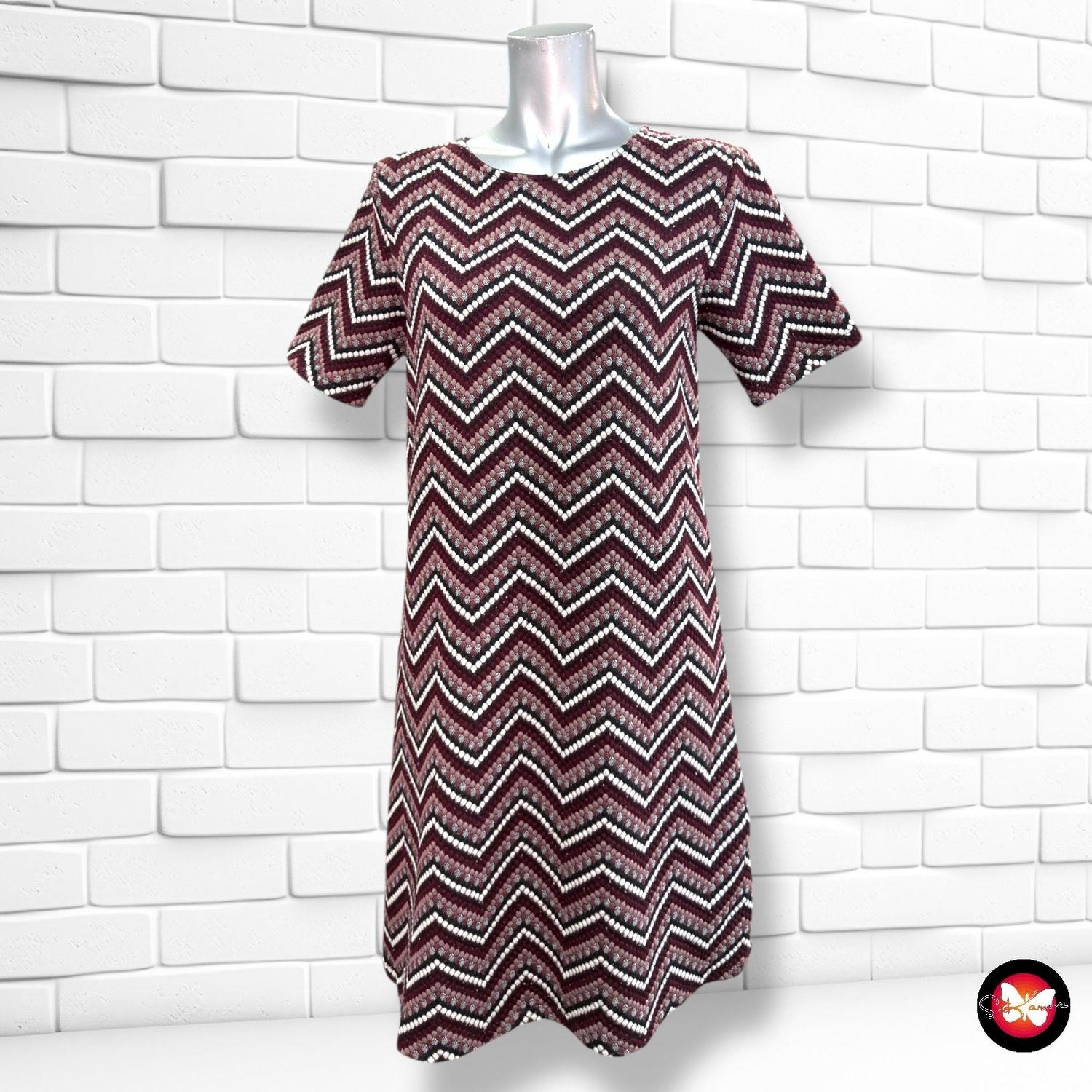 **HOY** Vestido de punto FÓRMULA JOVEN color Granate Talla 40