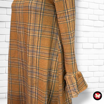 **HOY** Vestido de cuadros CELOP color Oliva Talla S