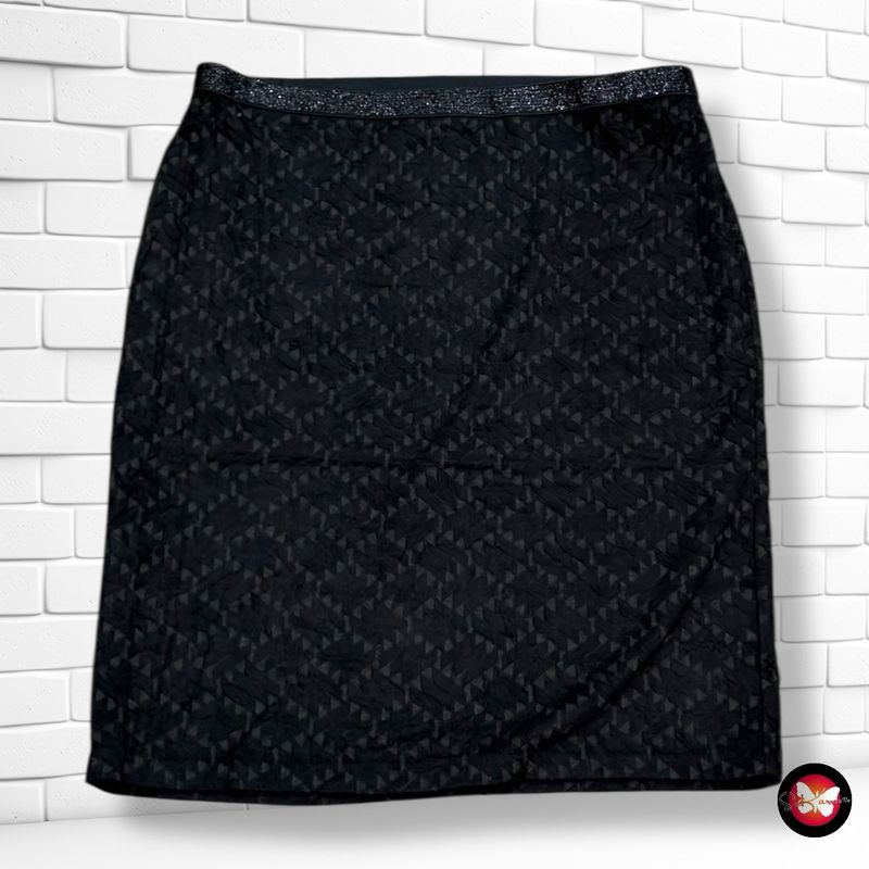 **HOY** Falda de punto con lurex en la cintura YESSICA color Negro y verde Talla M