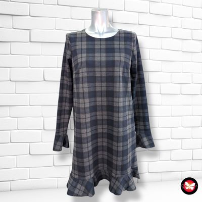 **HOY** Vestido de cuadros ZARA color Gris, negro y azul Talla S