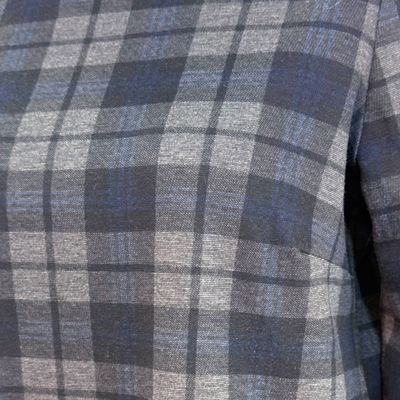 **HOY** Vestido de cuadros ZARA color Gris, negro y azul Talla S