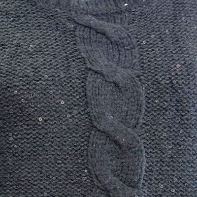 **HOY** Jersey de manga larga con lentejuelas y bajo de blusa ESMARA color Negro Talla 36/38