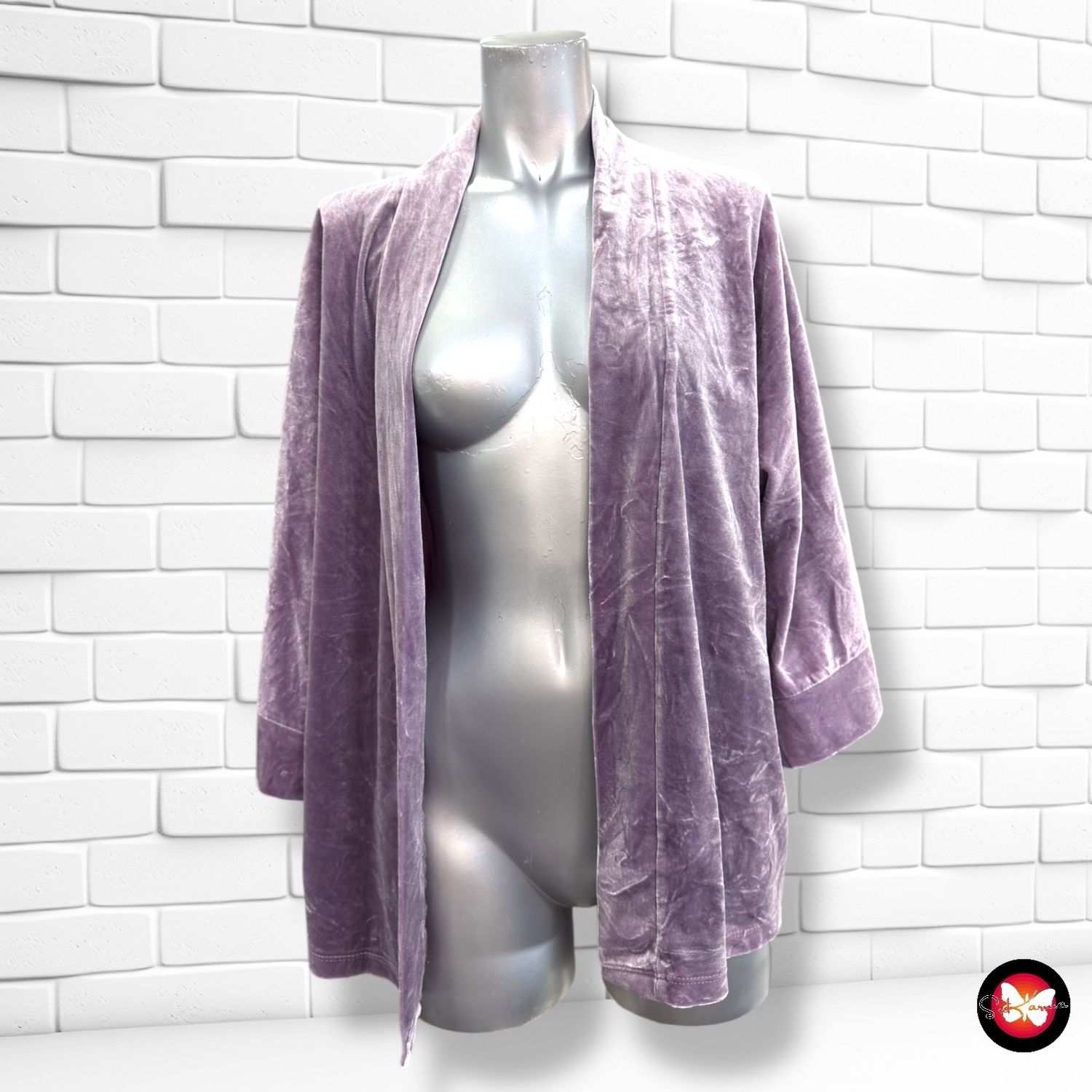**HOY** Kimono de terciopelo  color Lila Talla ÚNICA