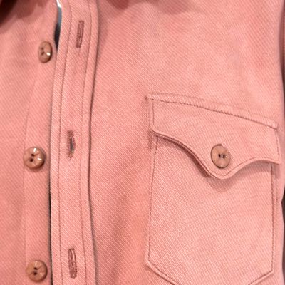 **HOY** Chaqueta sobre camisa de antelina TOLSSING color Rosa Talla M