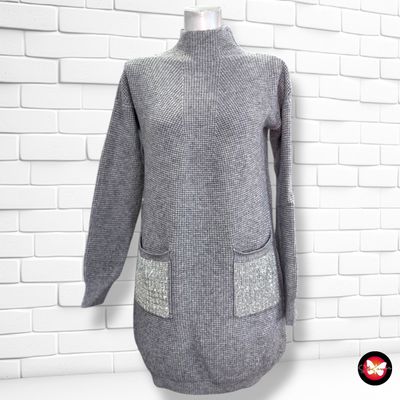 **HOY** Jersey de manga larga con brillos y bolsillos SWEET LADY color Gris Talla S/M