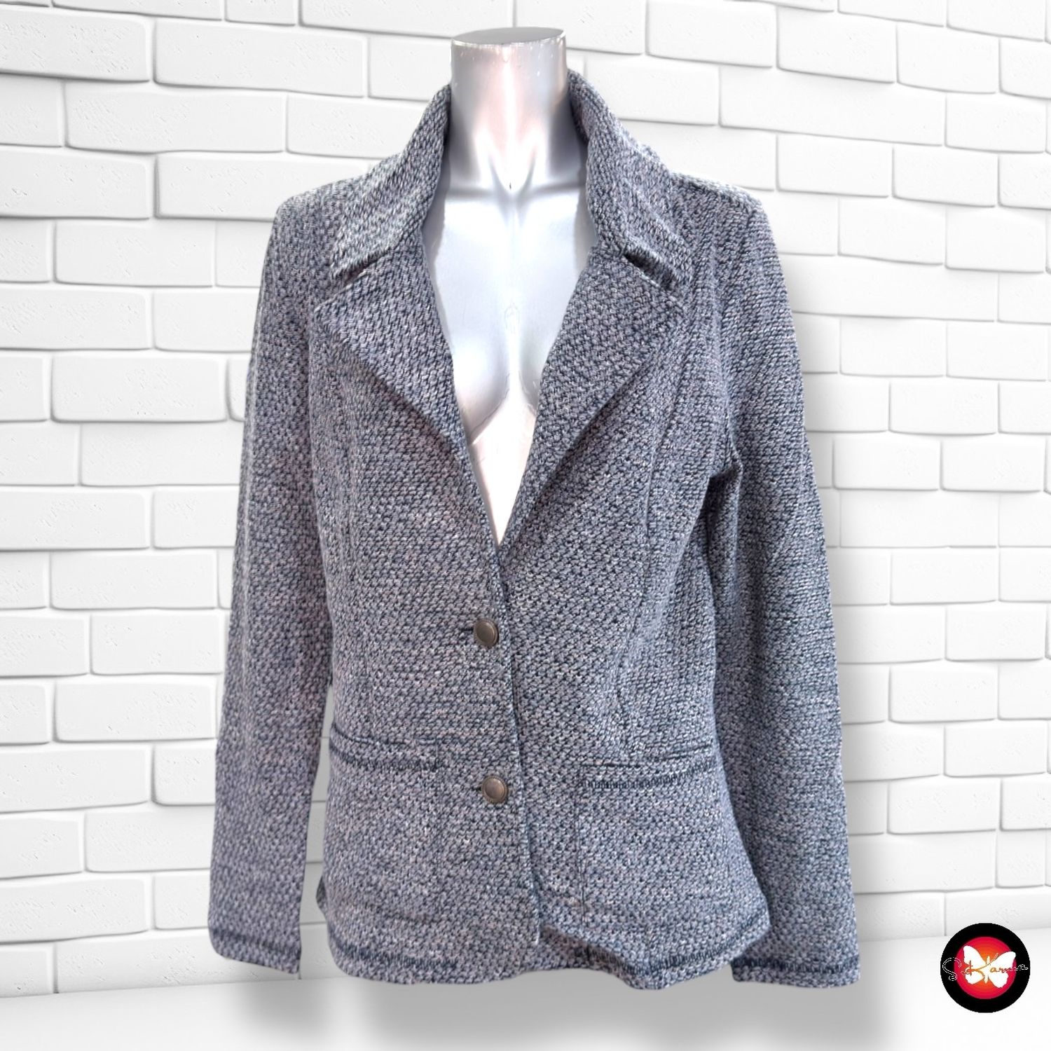 **HOY** Blazer de punto GINA BENOTTI color Celeste Talla S