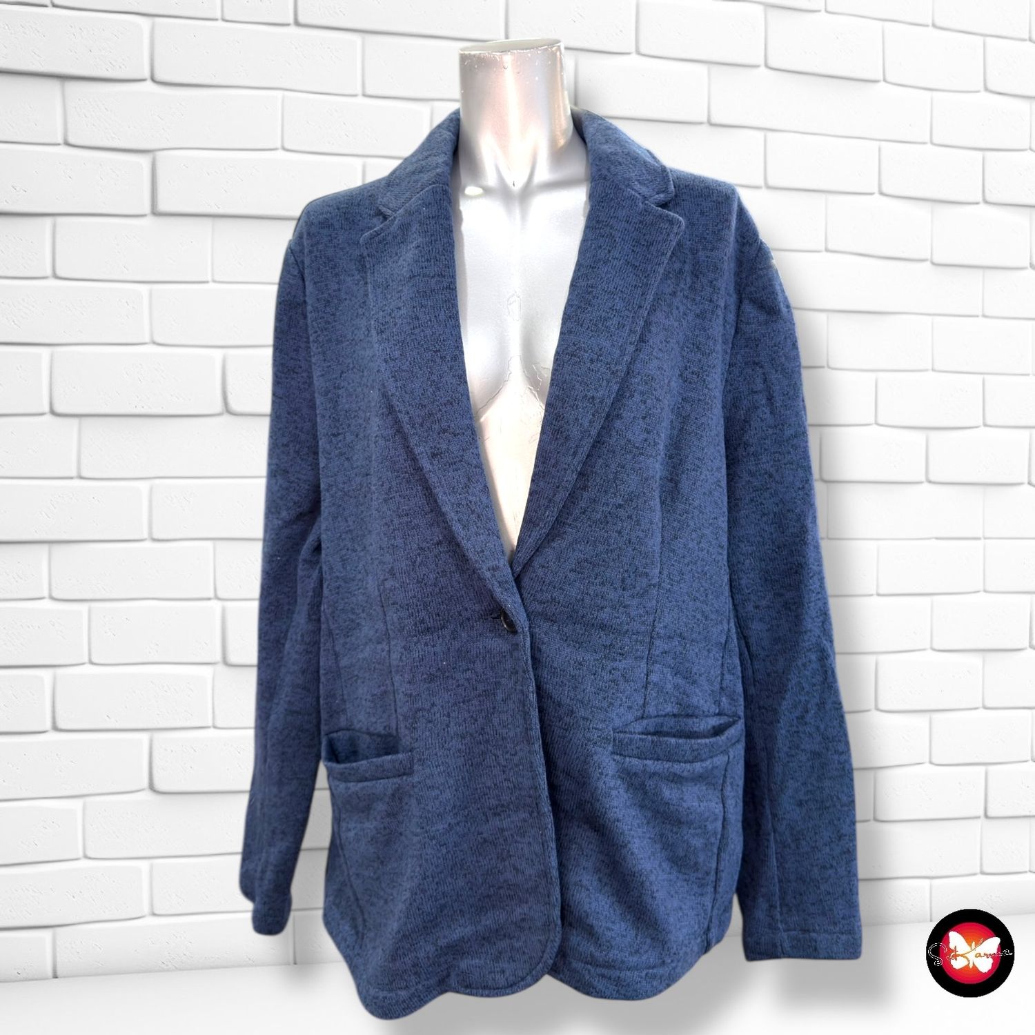 **HOY** Blazer de punto LANDS’ END color Azul Talla XL