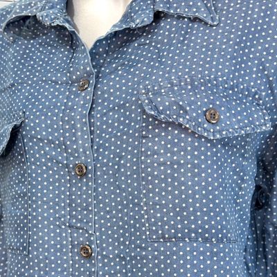 **HOY** Camisa vaquera de lunares color Azul Talla 40