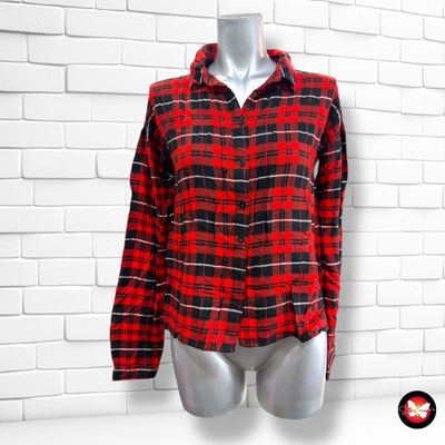 **HOY** Camisa de manga larga de cuadros C&A color Rojo y negro Talla S