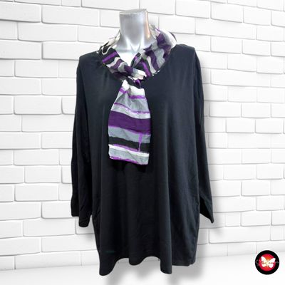 **HOY** Camiseta de manga larga con cuello de gasa BEXLEYS color Negro Talla XL