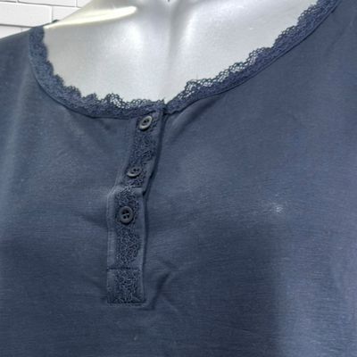 **HOY** Camiseta de manga larga con encaje MUSTANG color Azul marino Talla XL