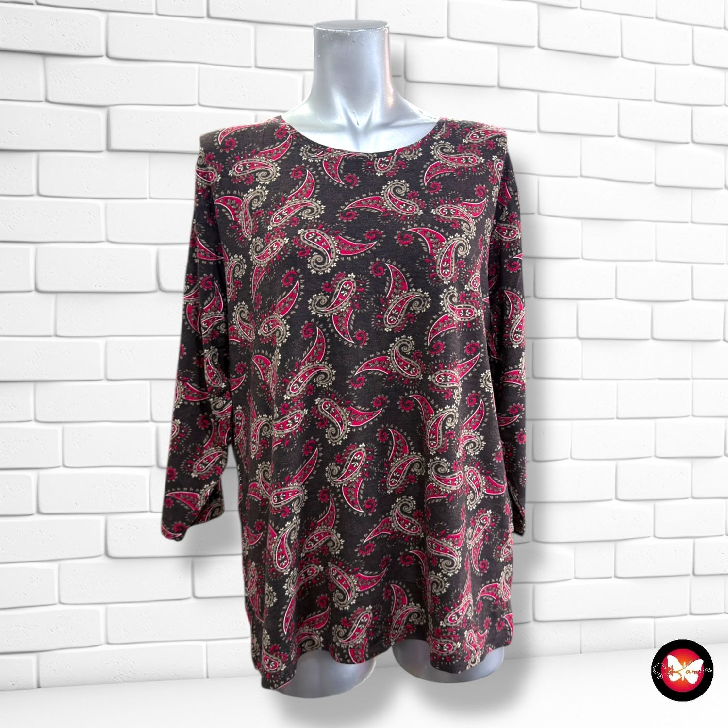 **HOY** Camiseta de media manga MALVA color Marrón y rojo Talla L