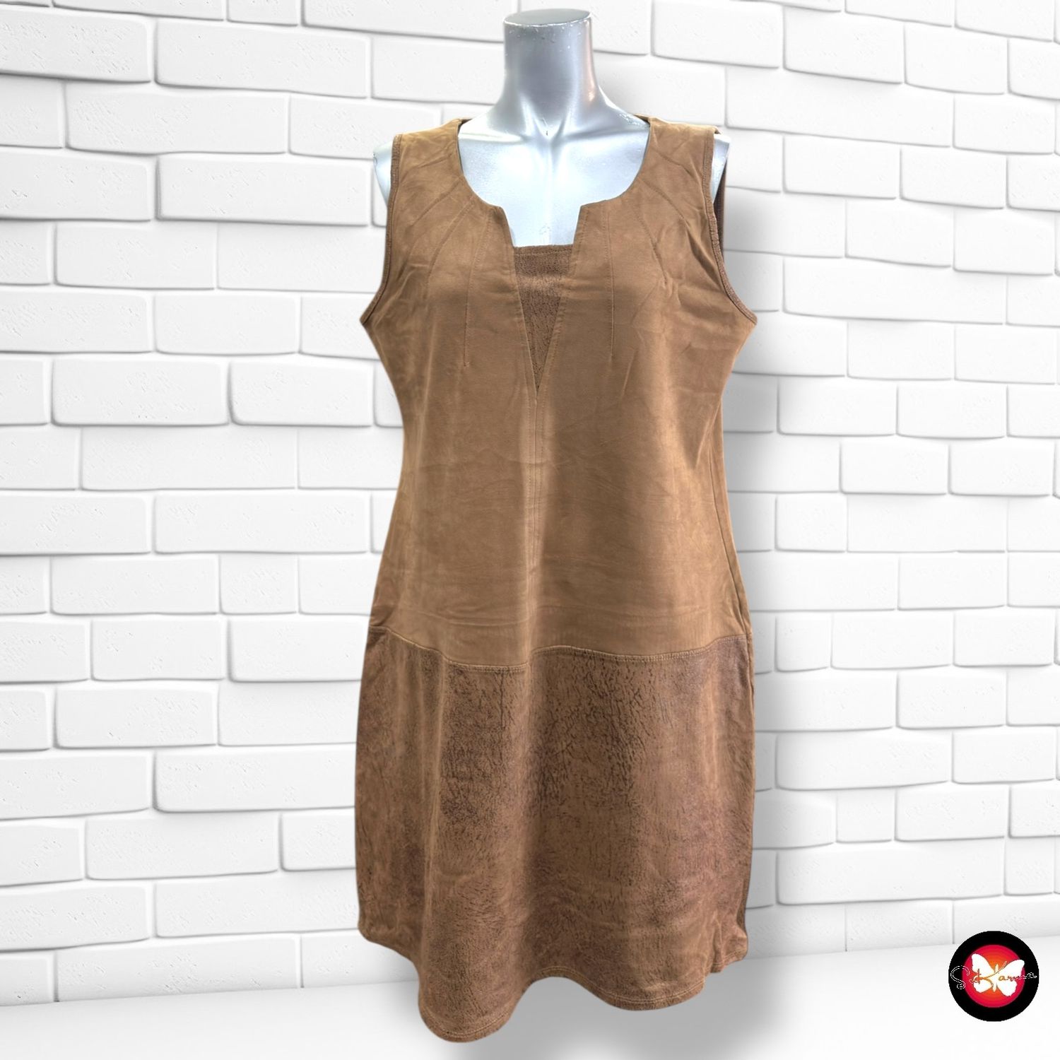 **HOY** Vestido de entretiempo de antelina QUINZE HEURES PASS TRENTE color Marrón Talla L