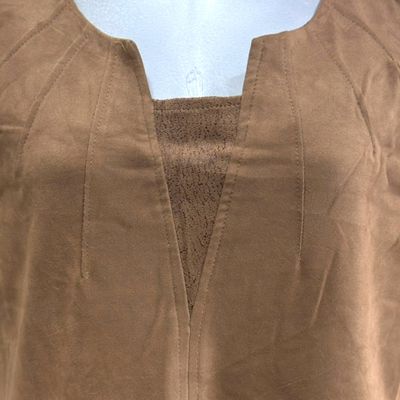 **HOY** Vestido de entretiempo de antelina QUINZE HEURES PASS TRENTE color Marrón Talla L