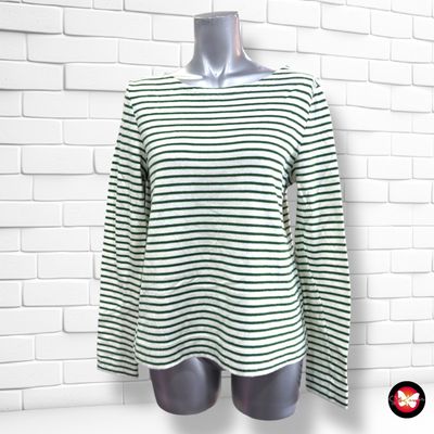 **HOY** Jersey de manga larga de rayitas MARC O’POLO color Blanco y verde Talla S