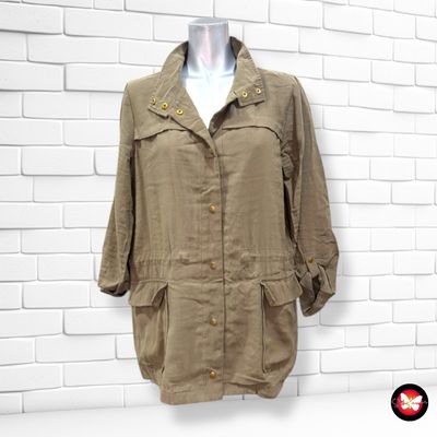 **HOY** Chaqueta militar de entretiempo ZARA color Verde oliva Talla M
